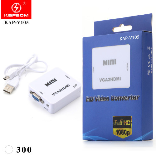 Mini Conversor HD Vídeo VGA2HDMI
