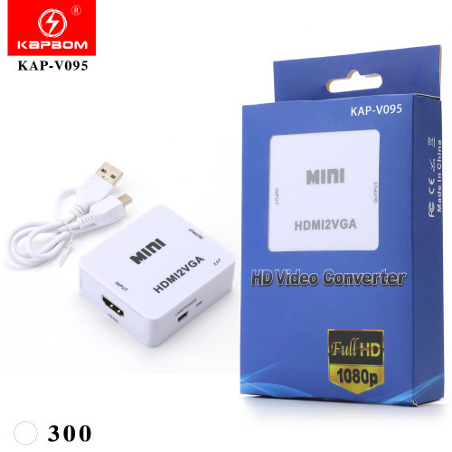 Mini Conversor HD Vídeo HDMI2VGA