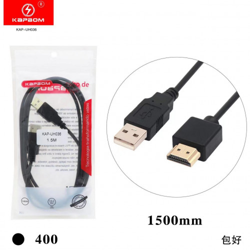 Cabo USB-HDMI 1.5m (EMBALADO)